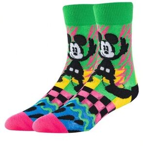 •Psychedelic Mickey• Graphic Unisex Mickey Mouse Crew Socks 3 for $21